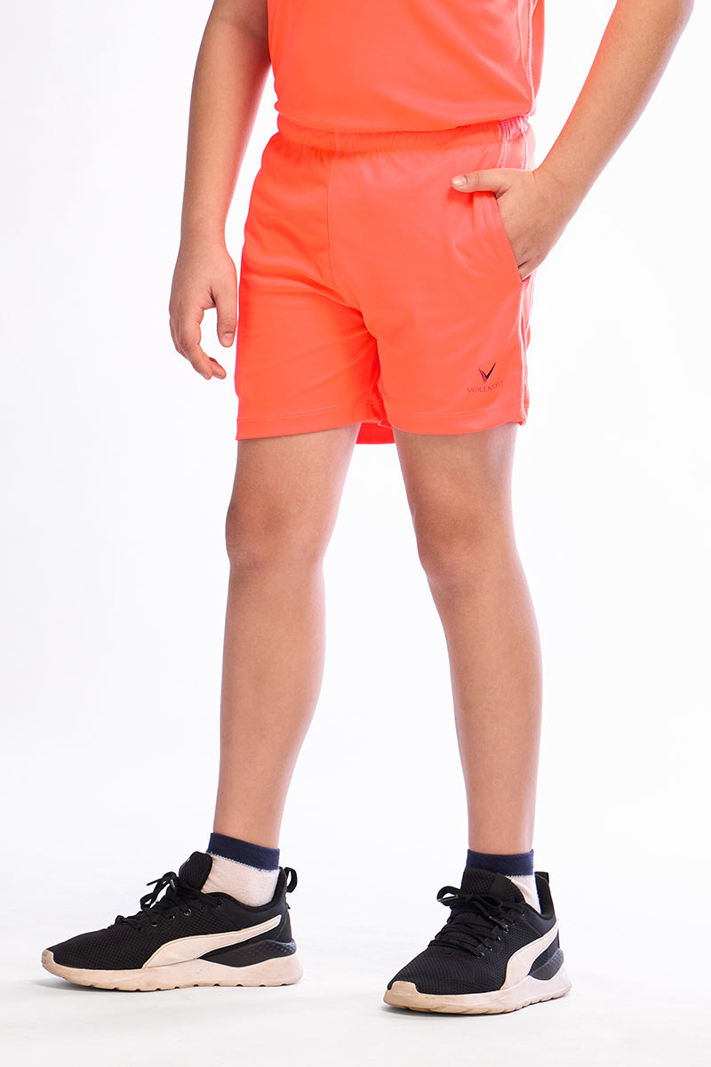 ComfyKid Fleece Shorts (Orange)